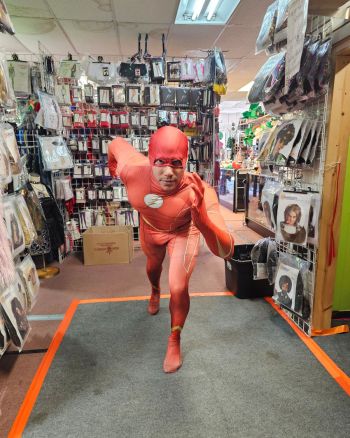 Hire or Rent a Red Superhero Character