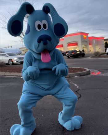 Hire or Rent a Blue Dog Character